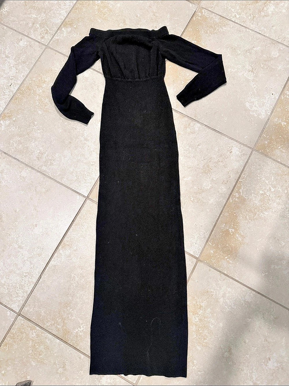 Revolve Black Ribbed Maxi Dress Size XS